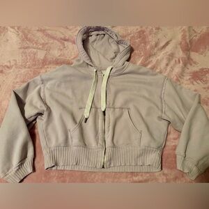 American Eagle Outfitters Purple Cropped Hoodie